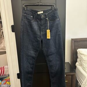 Current/Elliott Women's Deep Indigo Straight Leg Jeans